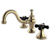 Kingston Brass KC7162PKX 8" Widespread Bathroom Faucet, Polished Brass KC7162PKX